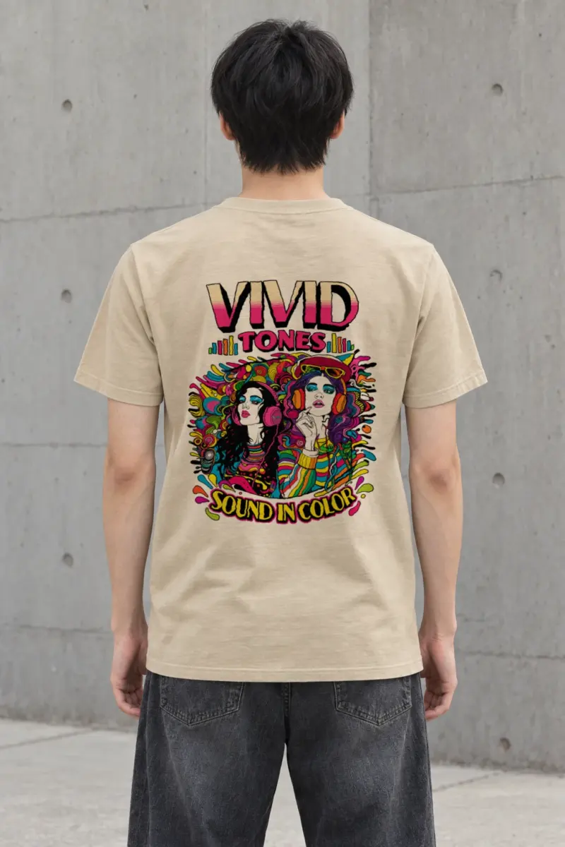 "Vivid Tones" Heavyweight Unisex Crewneck T-shirt