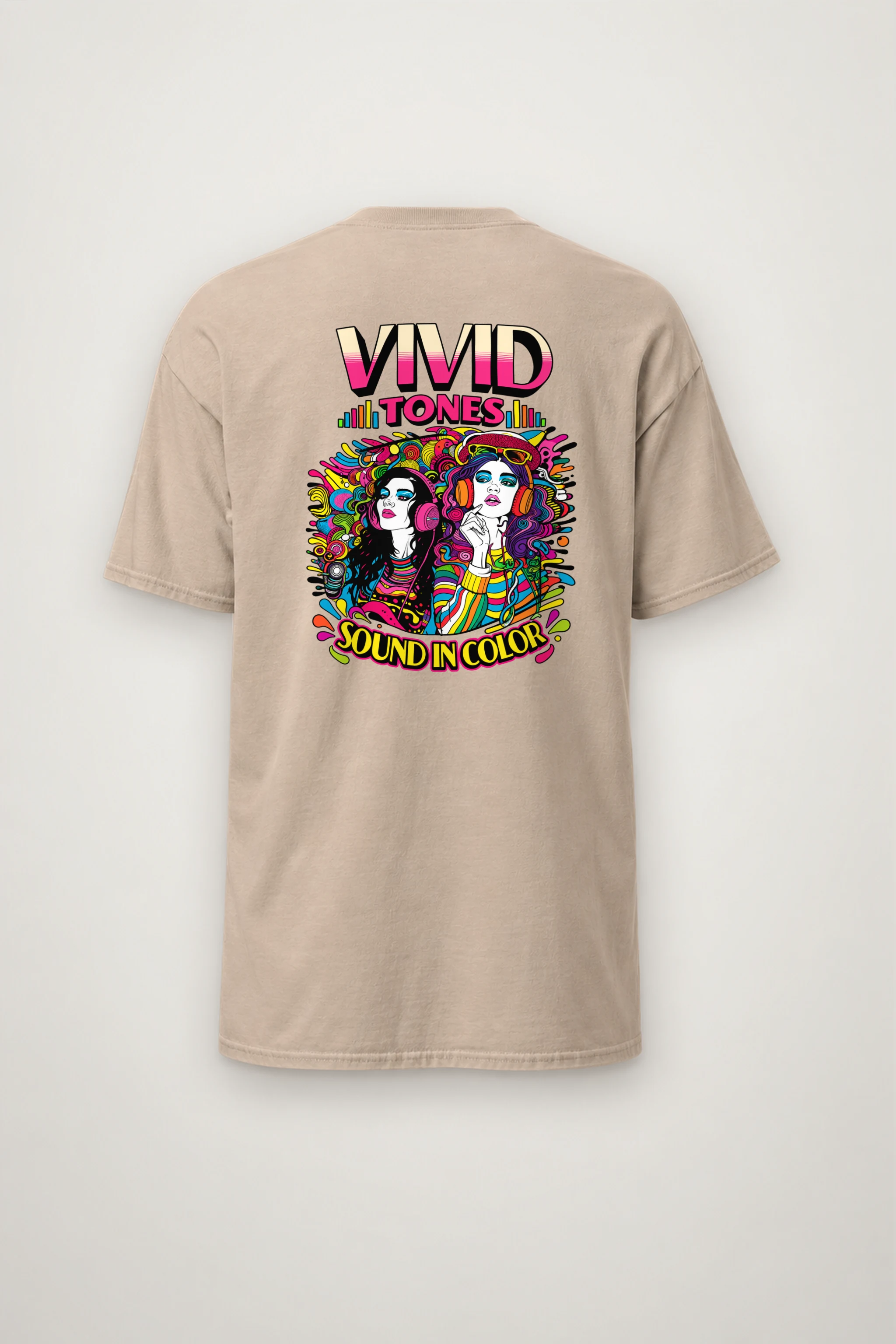 "Vivid Tones" Heavyweight Unisex Crewneck T-shirt