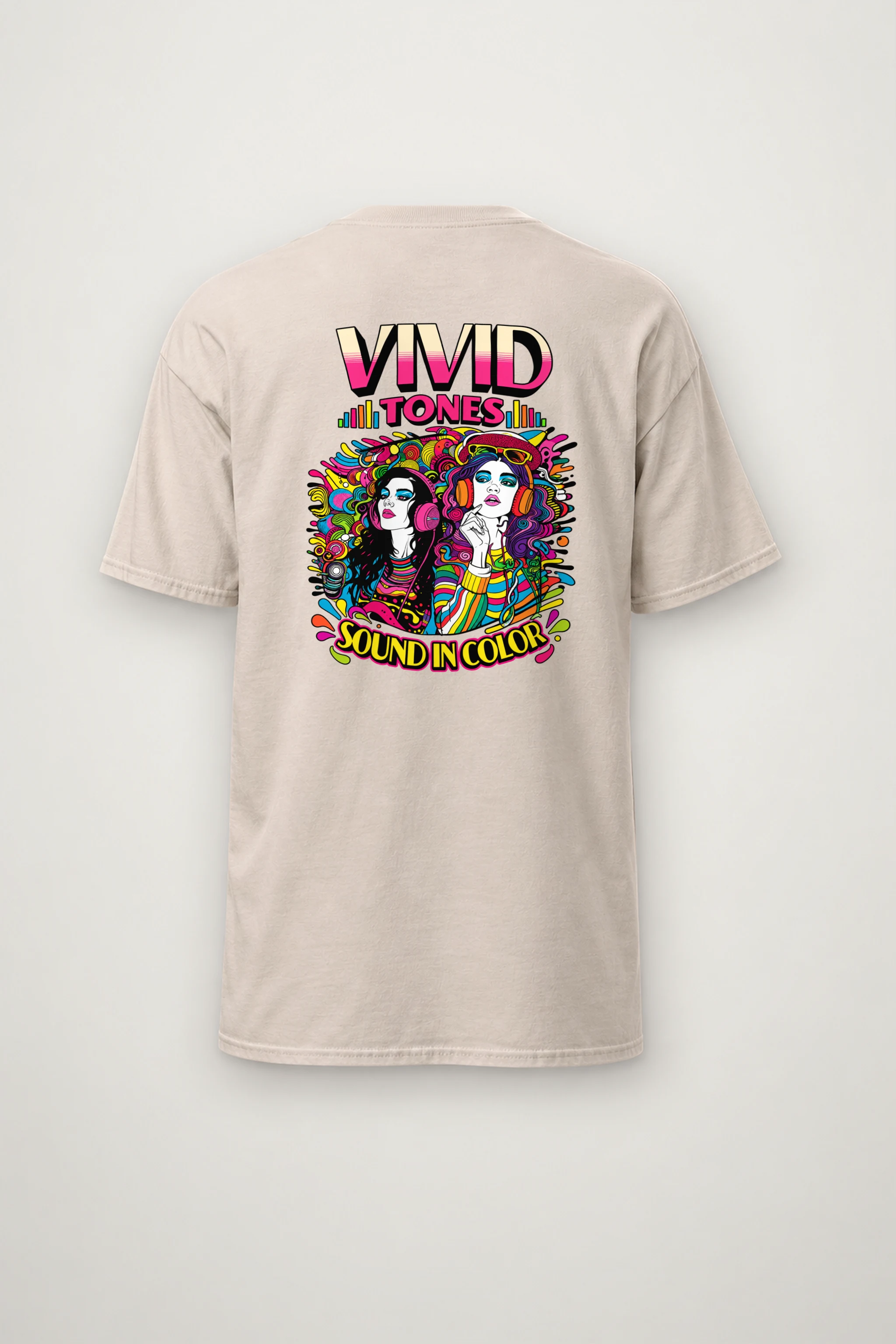 "Vivid Tones" Heavyweight Unisex Crewneck T-shirt