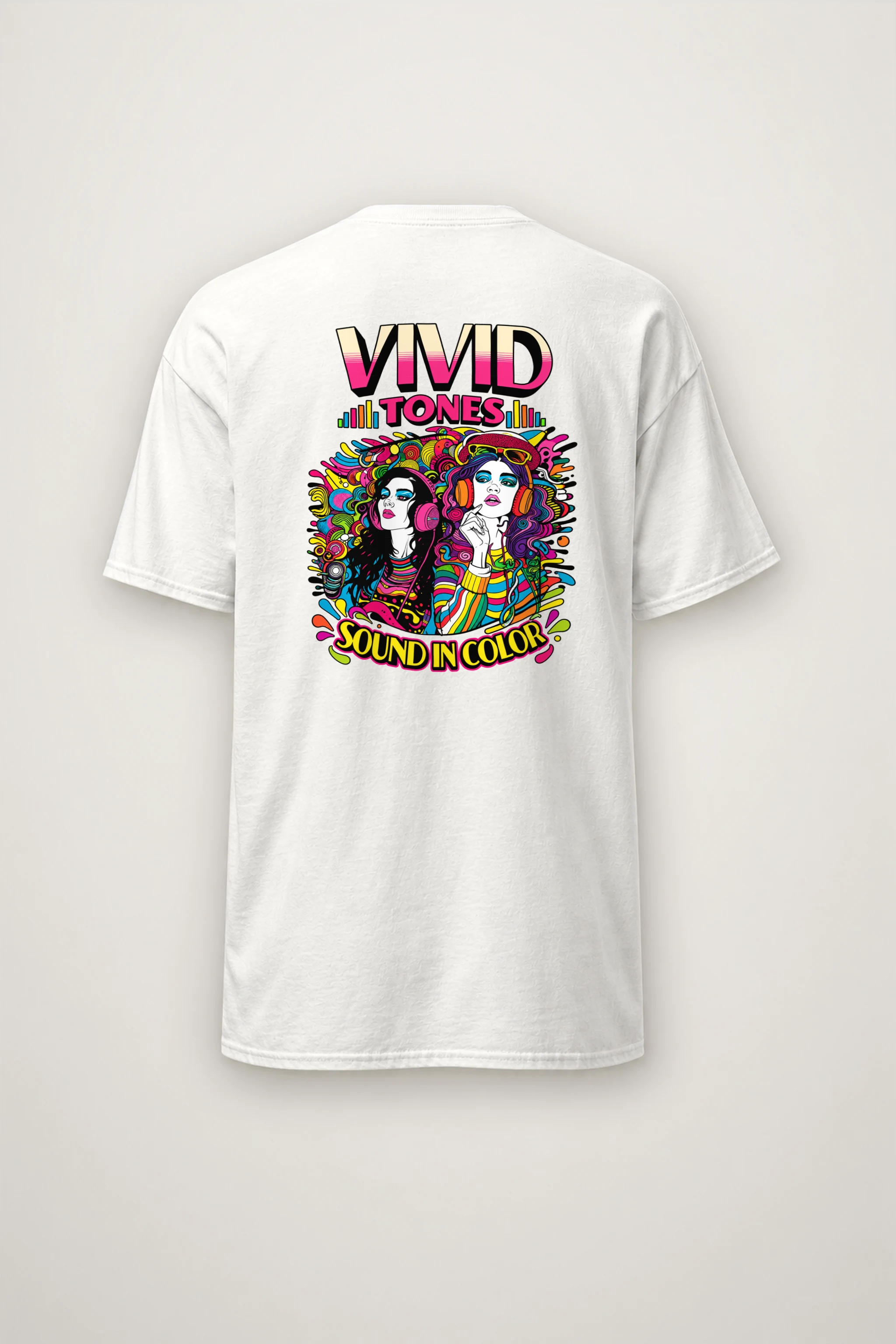 "Vivid Tones" Heavyweight Unisex Crewneck T-shirt