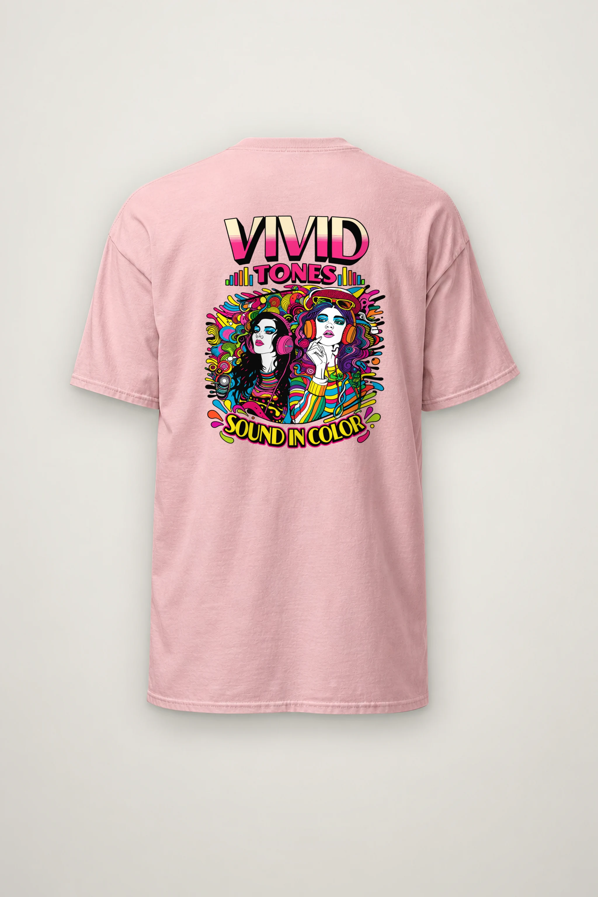 "Vivid Tones" Heavyweight Unisex Crewneck T-shirt