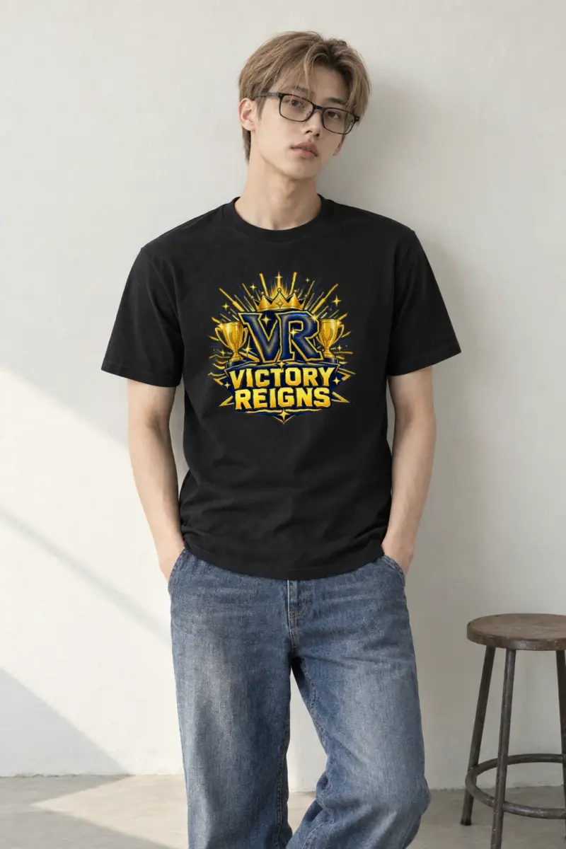 "VR Victory Reigns" Heavyweight Unisex Crewneck T-shirt