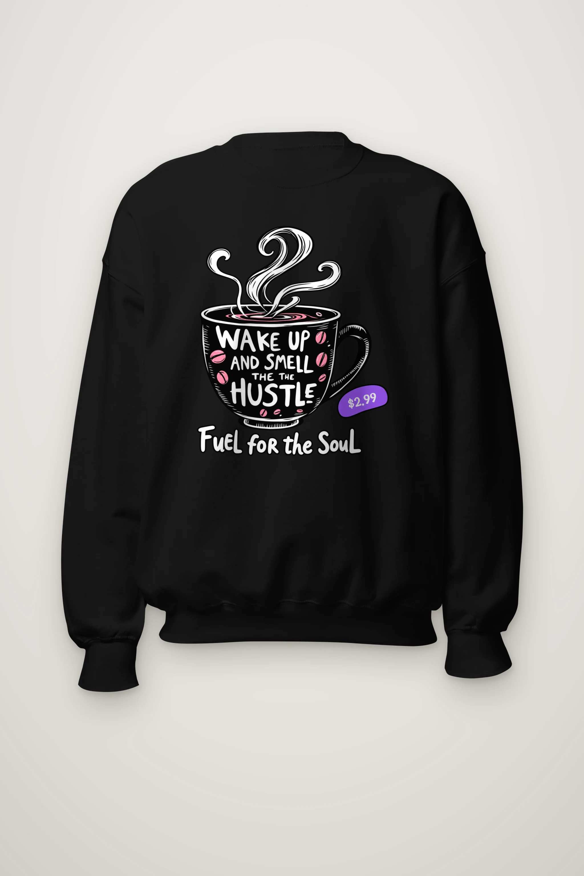 "Wake Up And Hustle" Heavy Blend Unisex Crewneck Sweatshirt