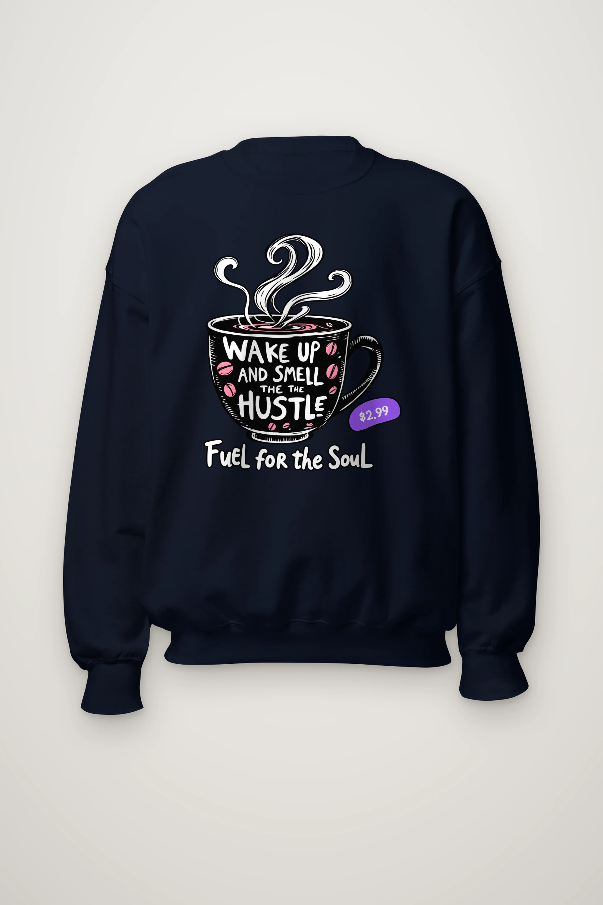 "Wake Up And Hustle" Heavy Blend Unisex Crewneck Sweatshirt