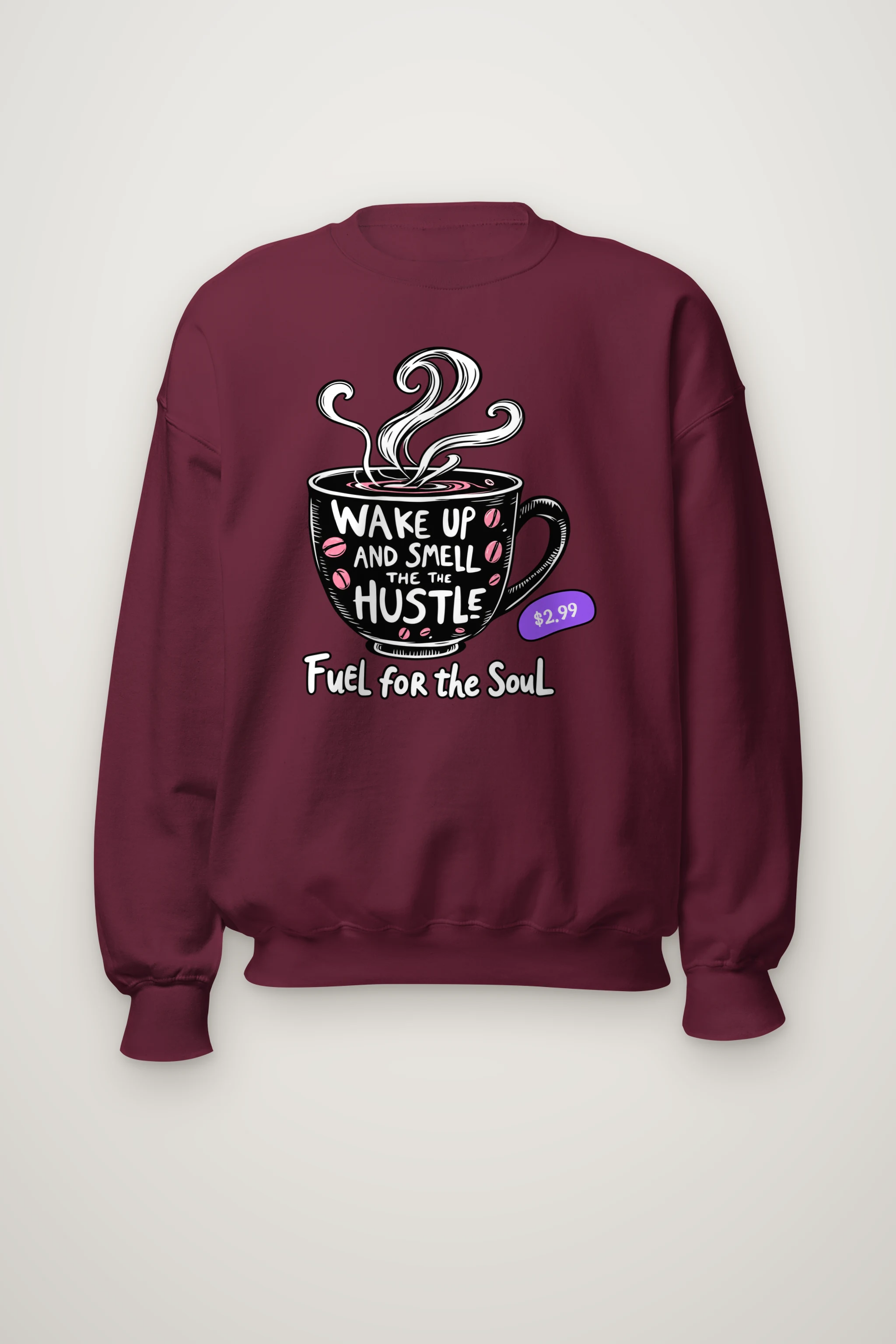 "Wake Up And Hustle" Heavy Blend Unisex Crewneck Sweatshirt