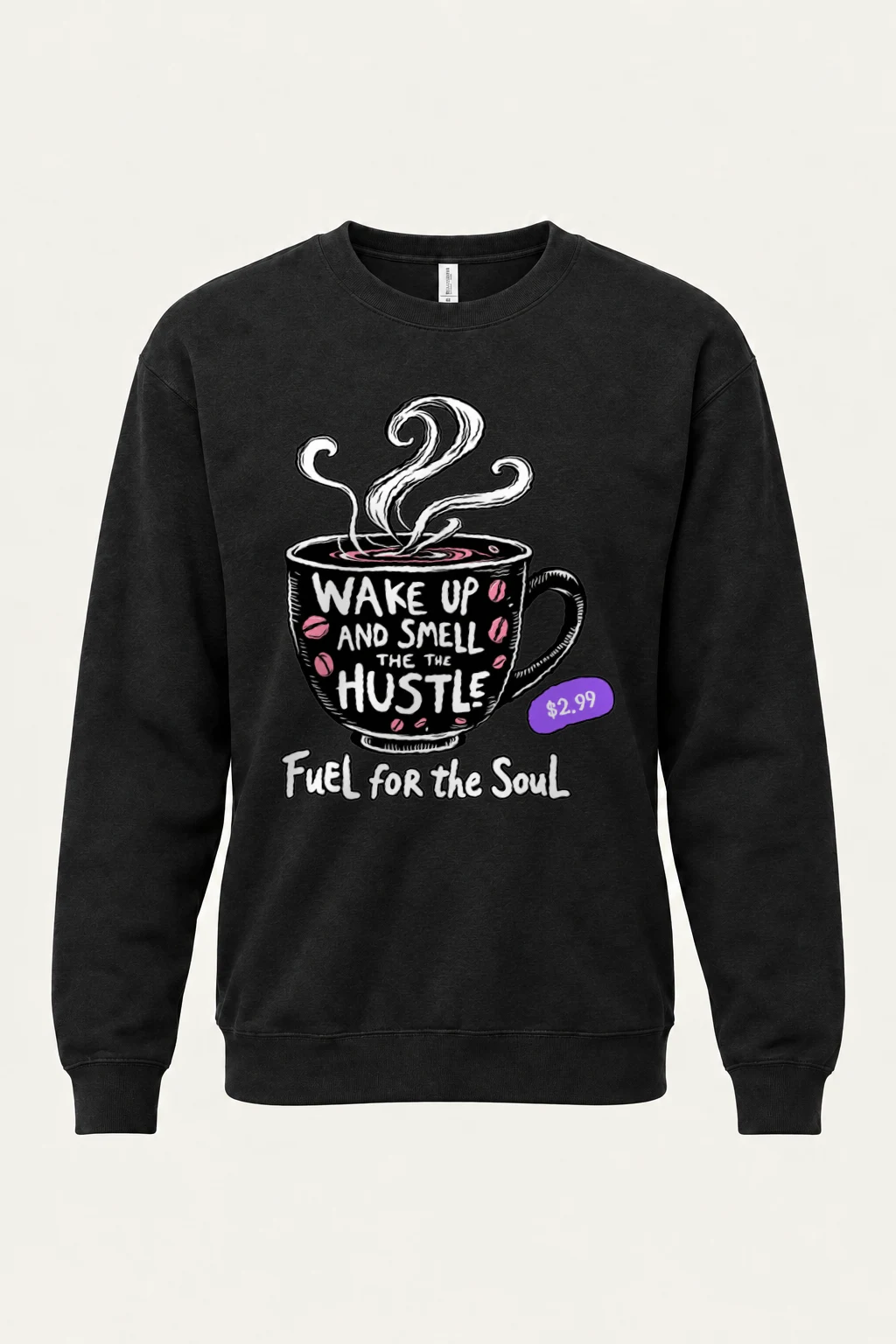 "Wake Up And Hustle" Heavy Blend Unisex Crewneck Sweatshirt | Gildan 18000