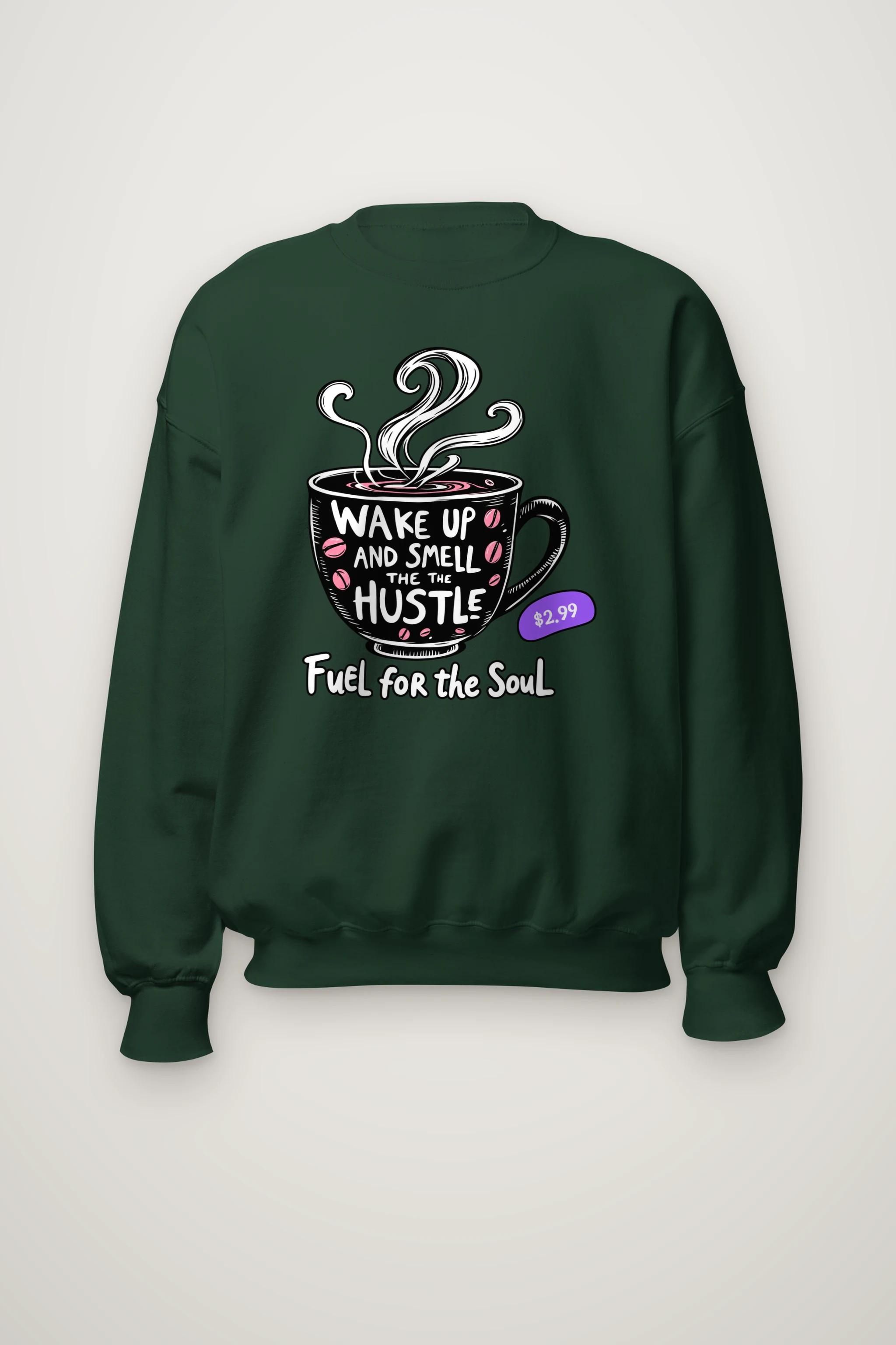 "Wake Up And Hustle" Heavy Blend Unisex Crewneck Sweatshirt