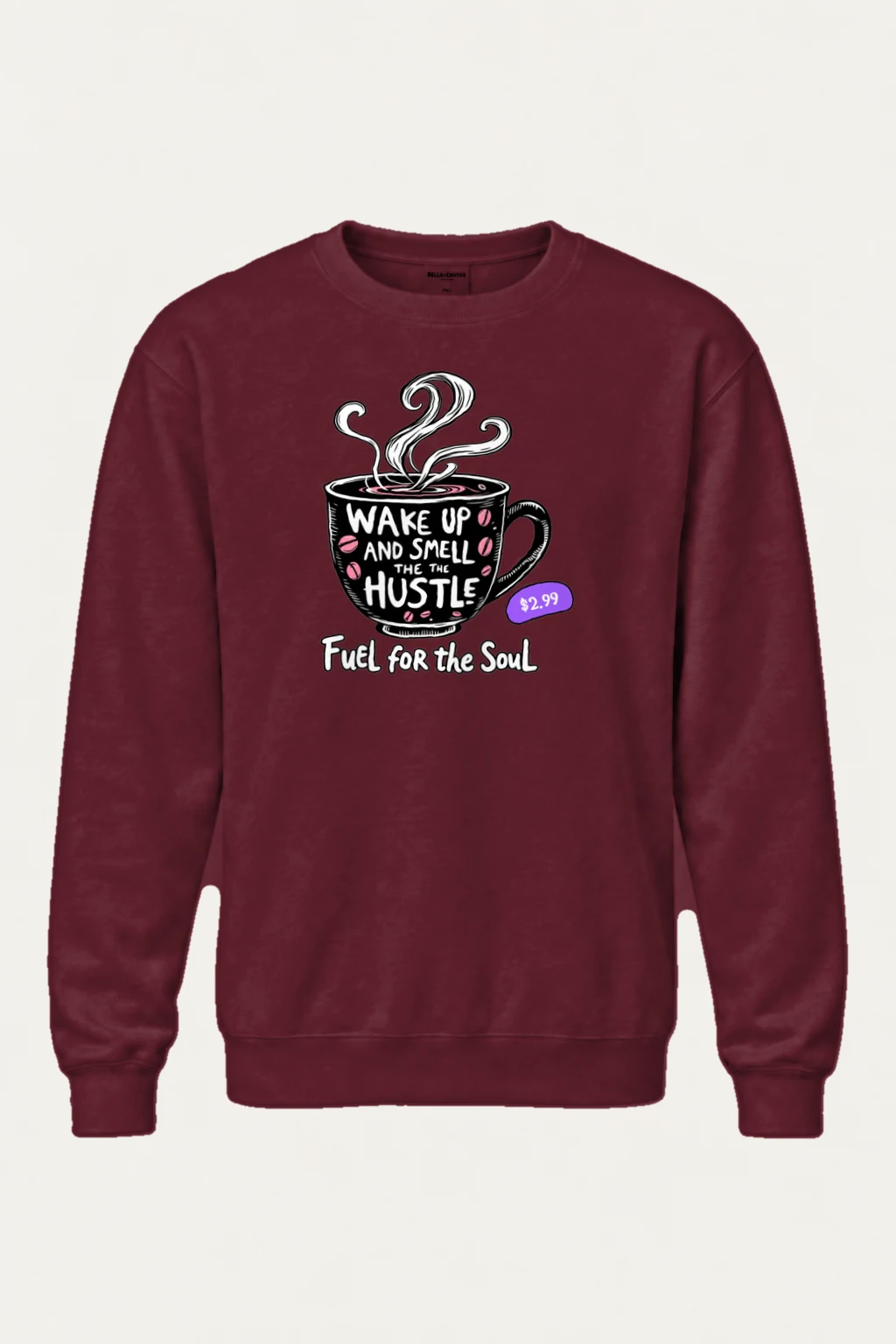 "Wake Up And Hustle" Heavy Blend Unisex Crewneck Sweatshirt | Gildan 18000
