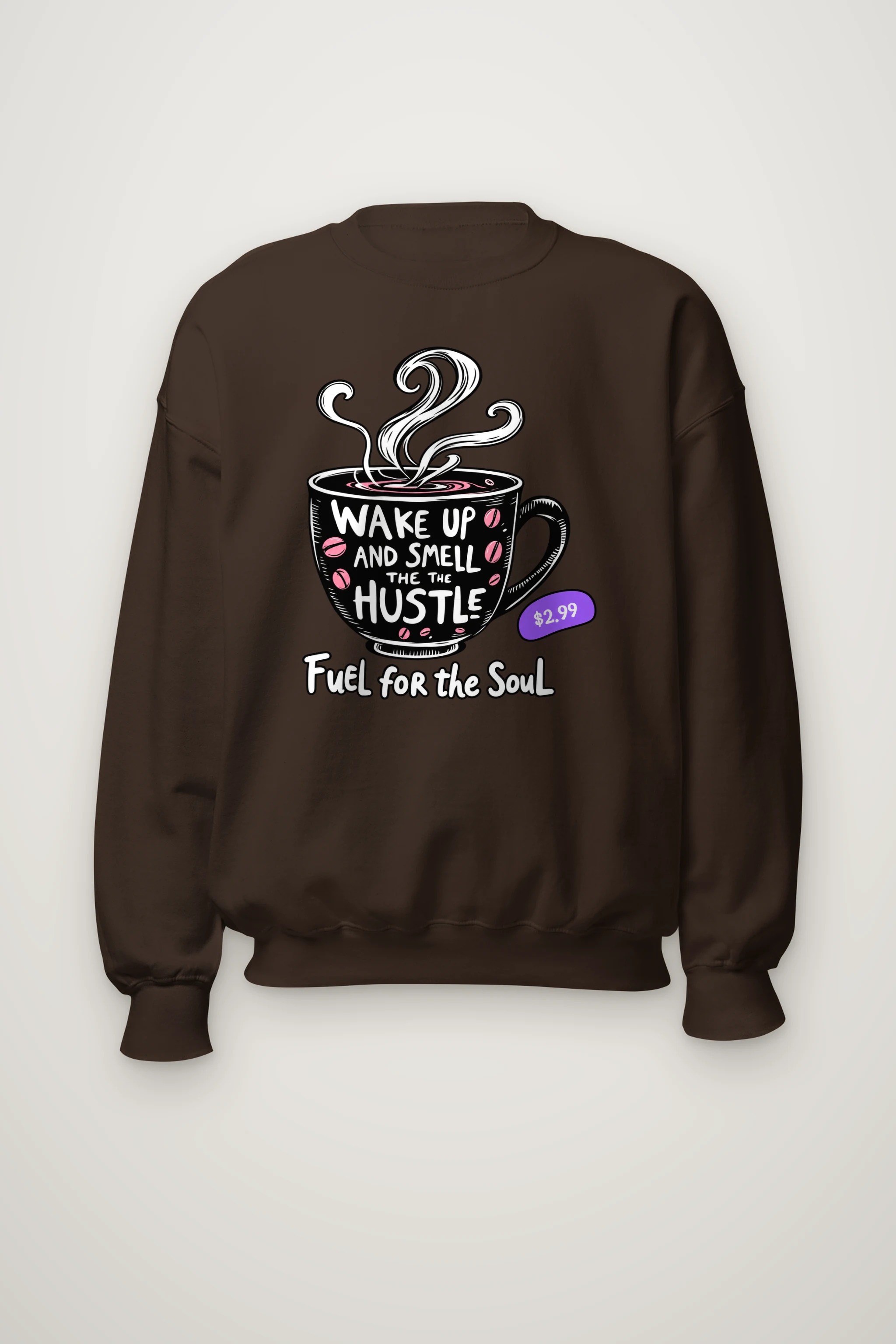 "Wake Up And Hustle" Heavy Blend Unisex Crewneck Sweatshirt