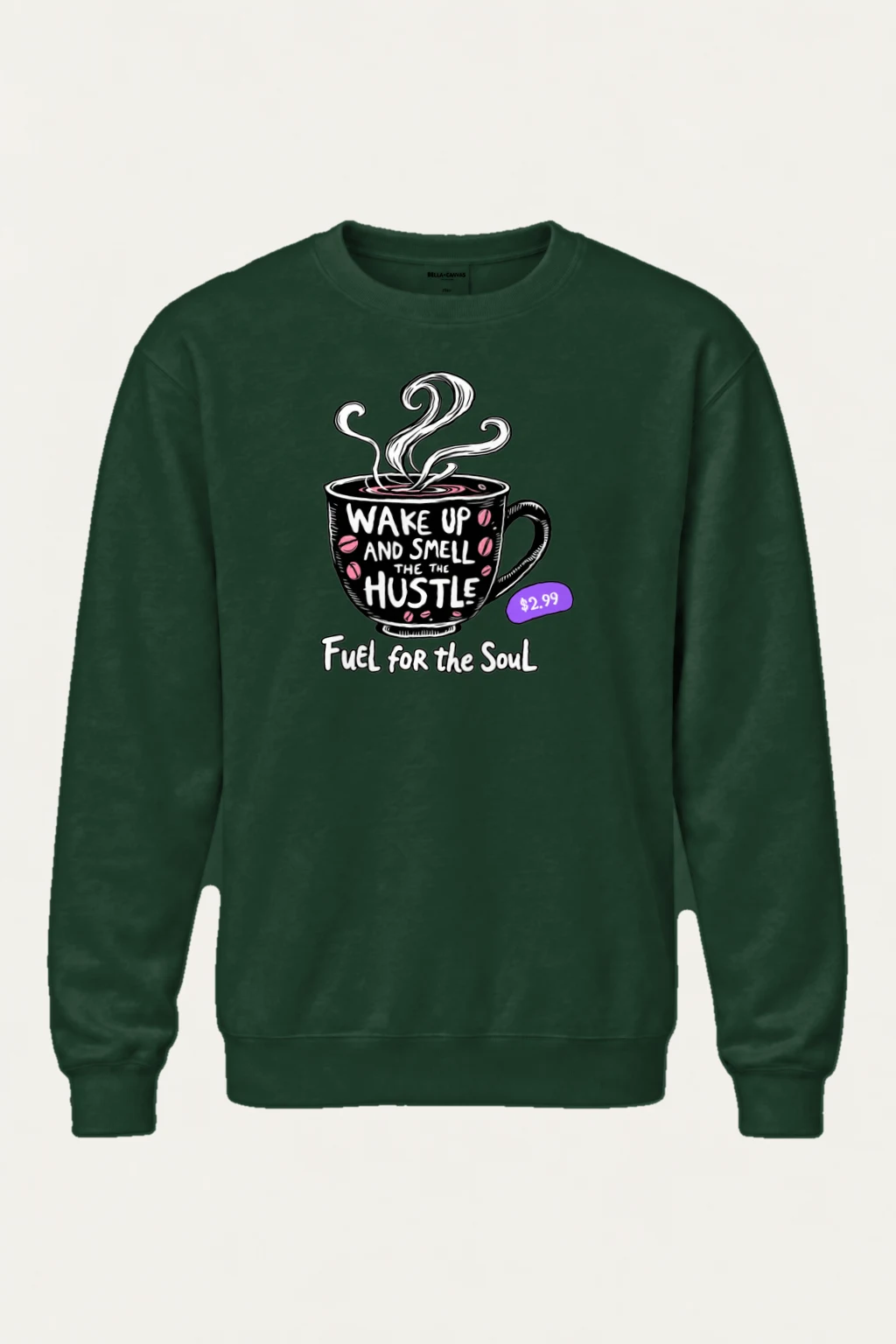 "Wake Up And Hustle" Heavy Blend Unisex Crewneck Sweatshirt | Gildan 18000