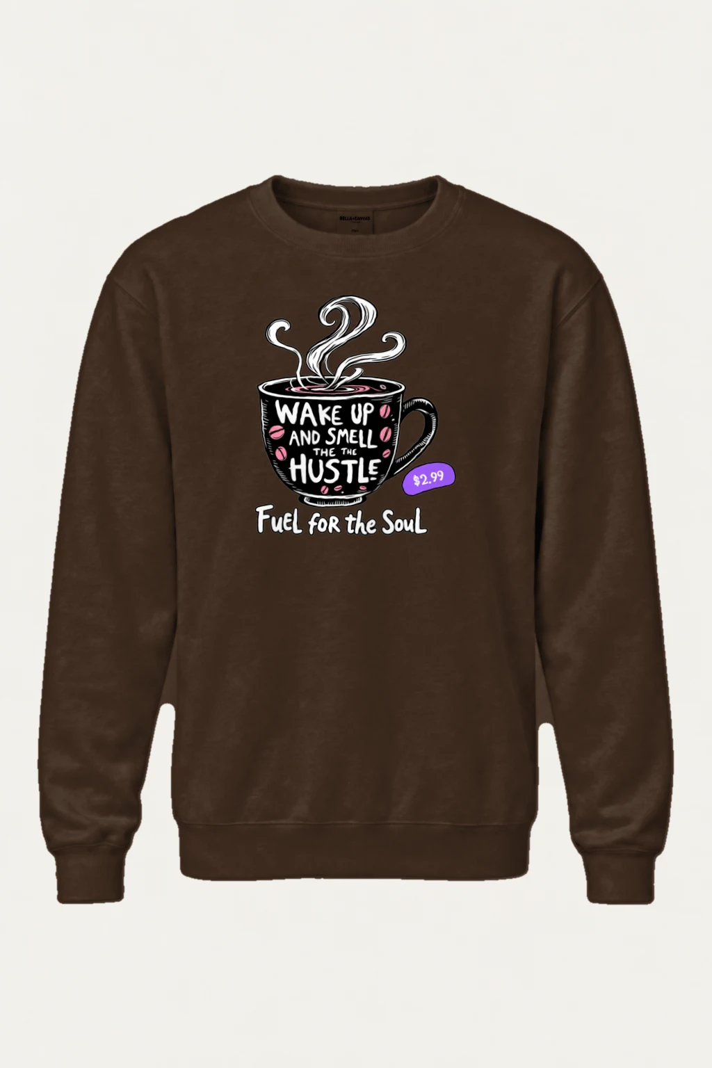 "Wake Up And Hustle" Heavy Blend Unisex Crewneck Sweatshirt | Gildan 18000