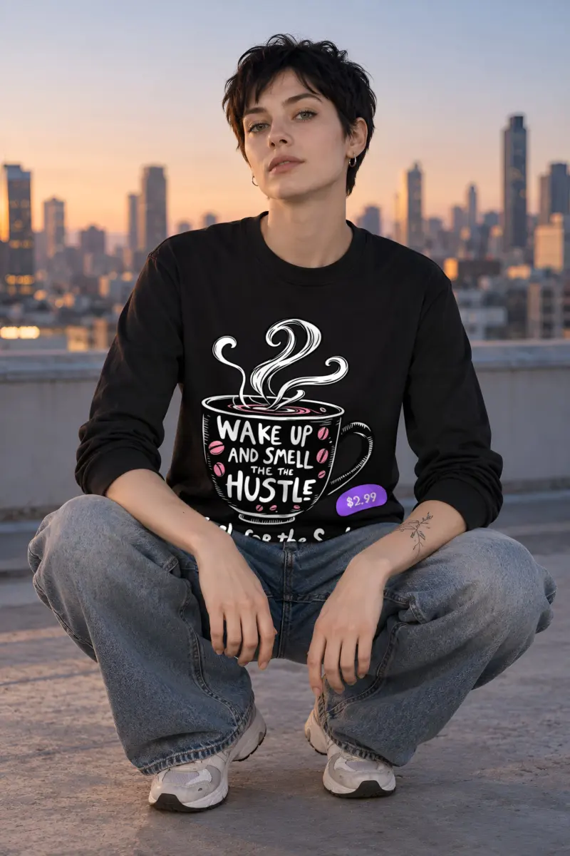 "Wake Up Hustle" Unisex Longsleeve T-shirt