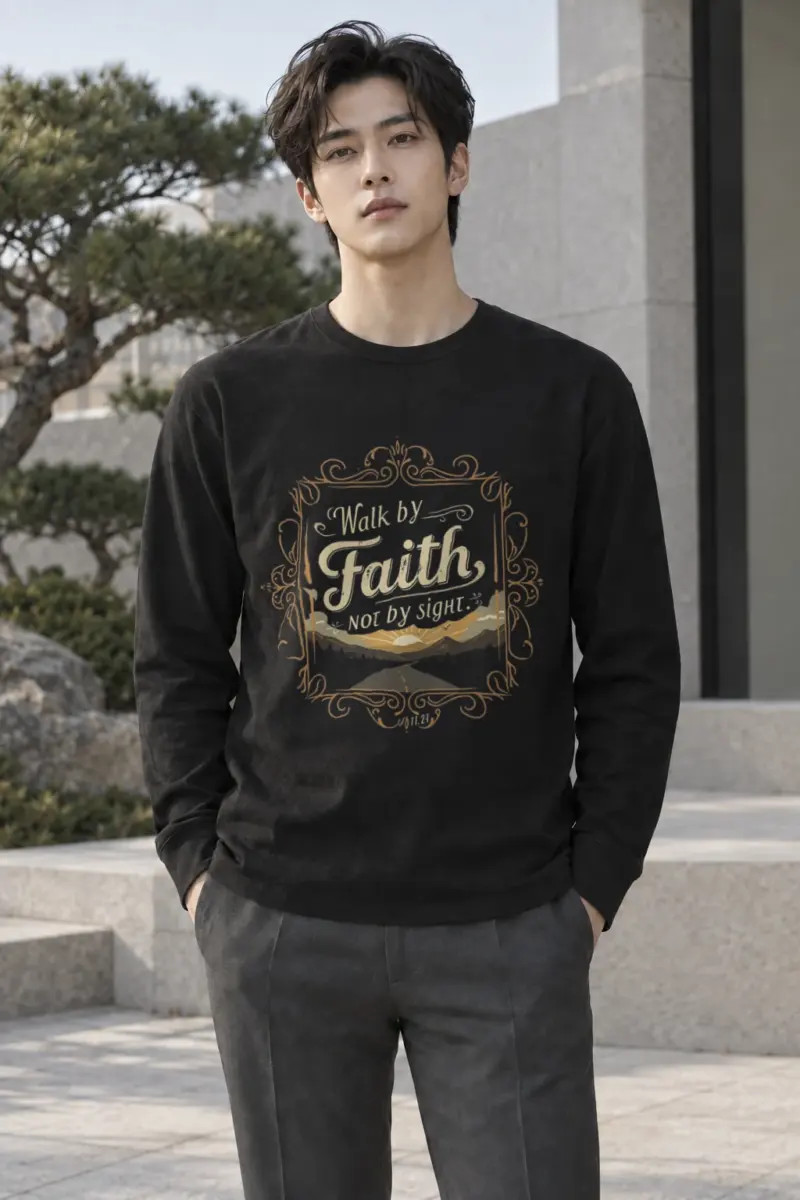 "Walk By Faith" Unisex Longsleeve T-shirt | Gildan 2400