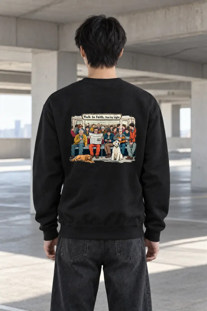 "Walk In Faith" Heavy Blend Unisex Crewneck Sweatshirt | Gildan 18000