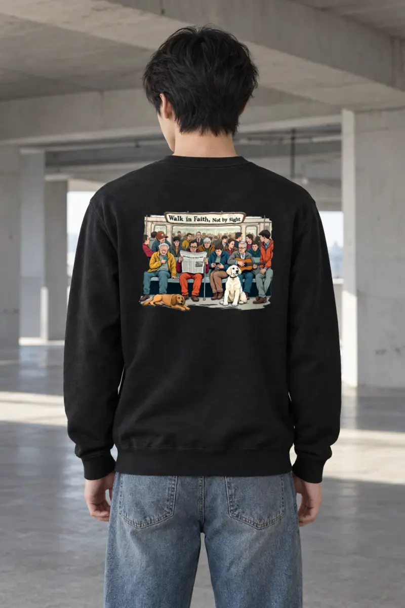 "Walk In Faith" Heavy Blend Unisex Crewneck Sweatshirt