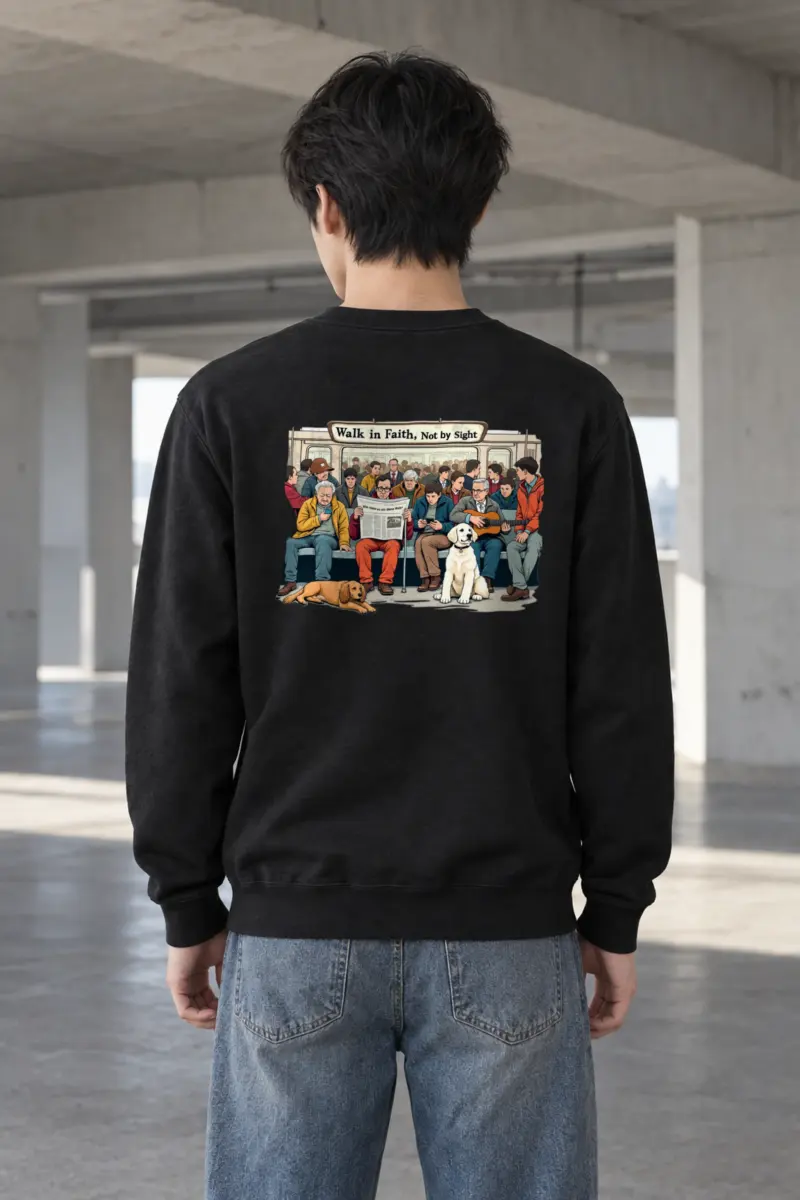 "Walk In Faith" Heavy Blend Unisex Crewneck Sweatshirt