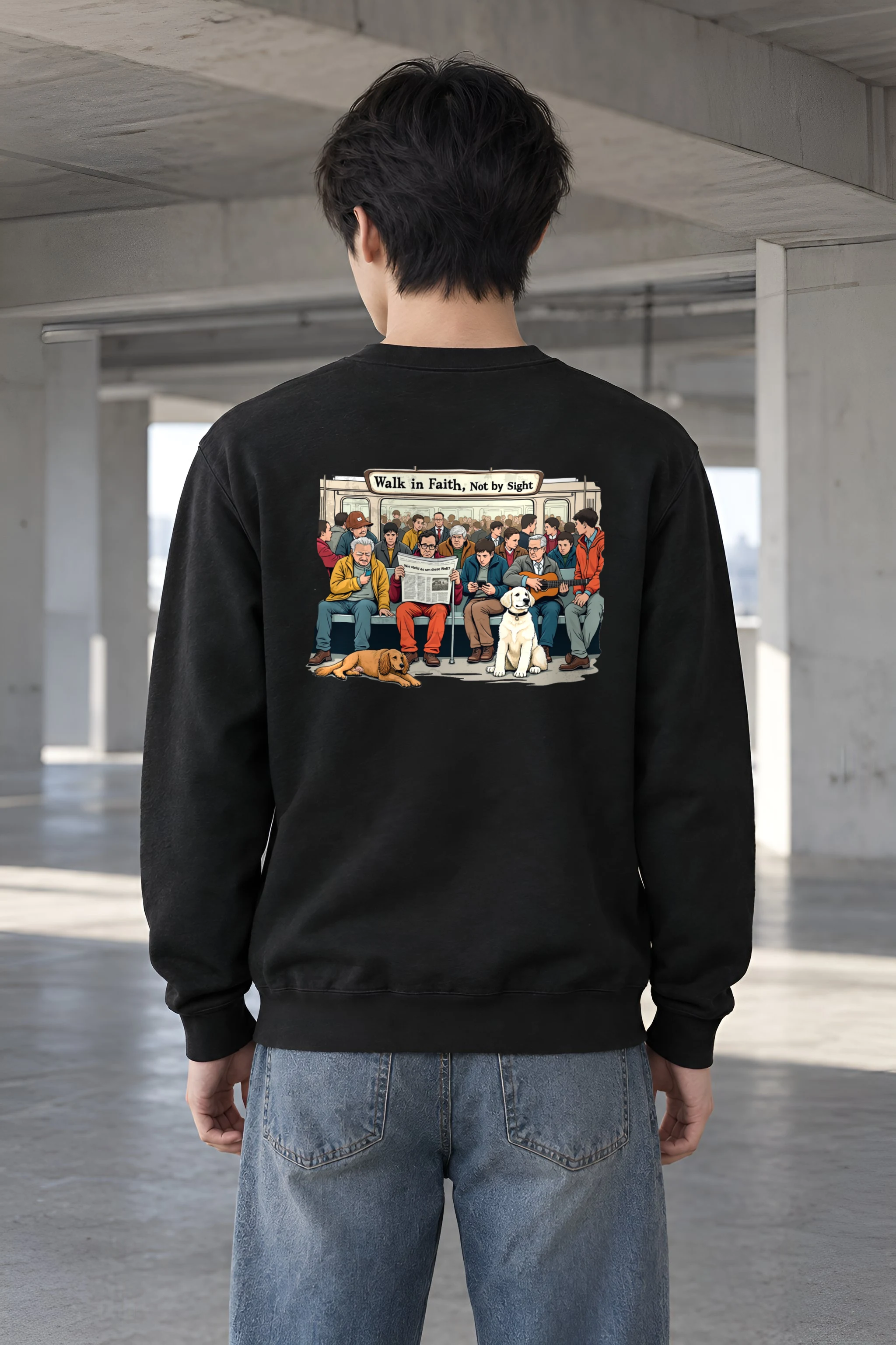 "Walk In Faith" Heavy Blend Unisex Crewneck Sweatshirt