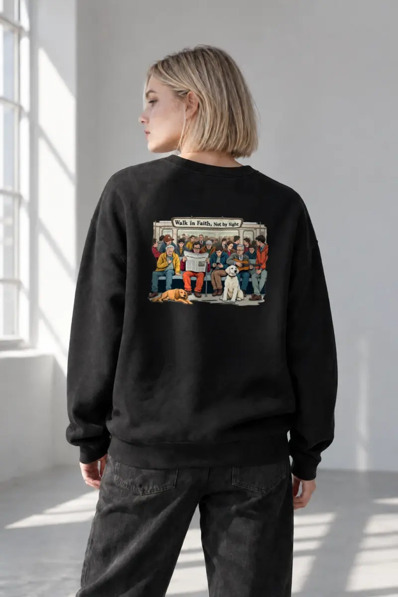 “Walk In Faith” Heavy Blend Unisex Crewneck Sweatshirt | Gildan 18000