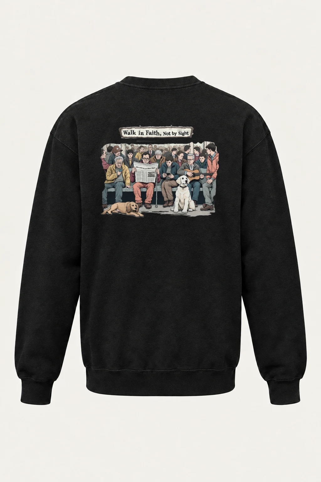 "Walk In Faith" Heavy Blend Unisex Crewneck Sweatshirt | Gildan 18000