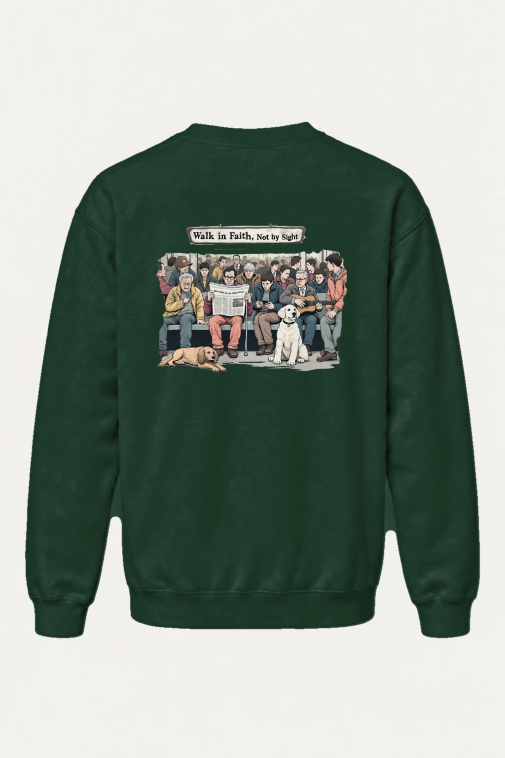 "Walk In Faith" Heavy Blend Unisex Crewneck Sweatshirt | Gildan 18000