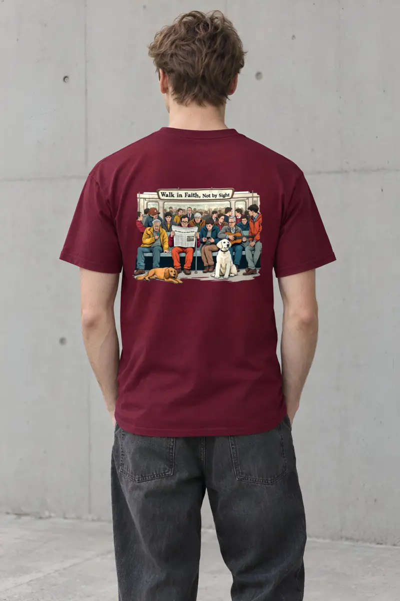 "Walk In Faith" Heavyweight Unisex Crewneck T-shirt