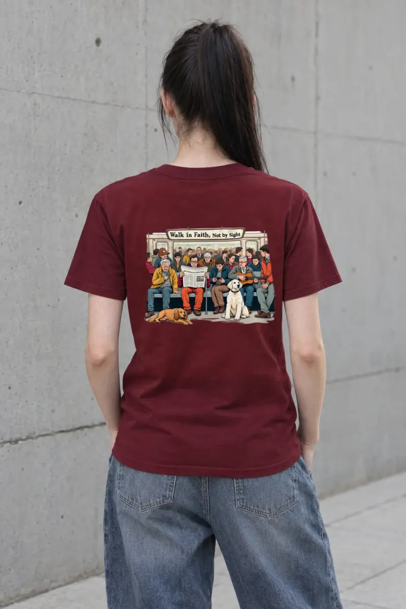 "Walk In Faith" Heavyweight Unisex Crewneck T-shirt
