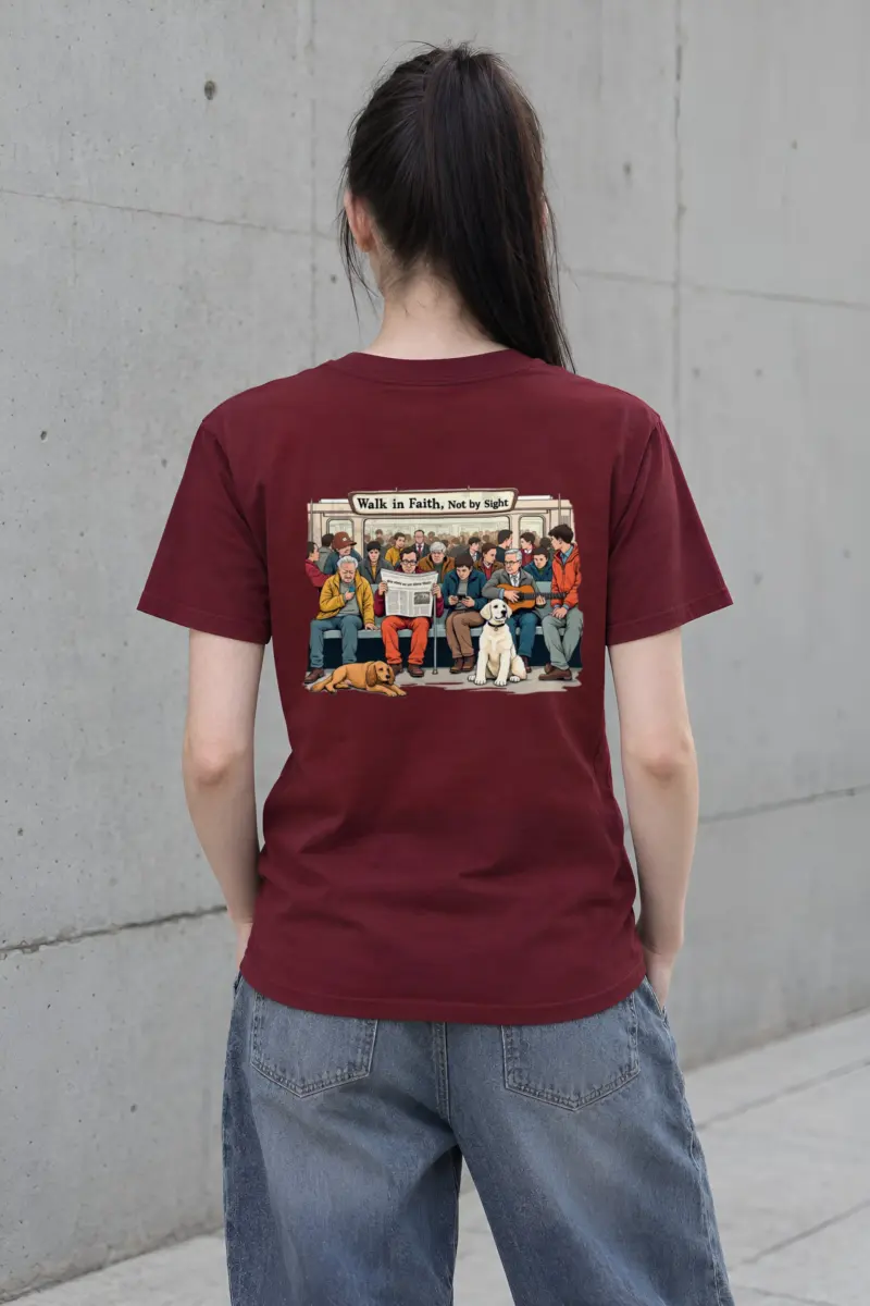 "Walk In Faith" Heavyweight Unisex Crewneck T-shirt