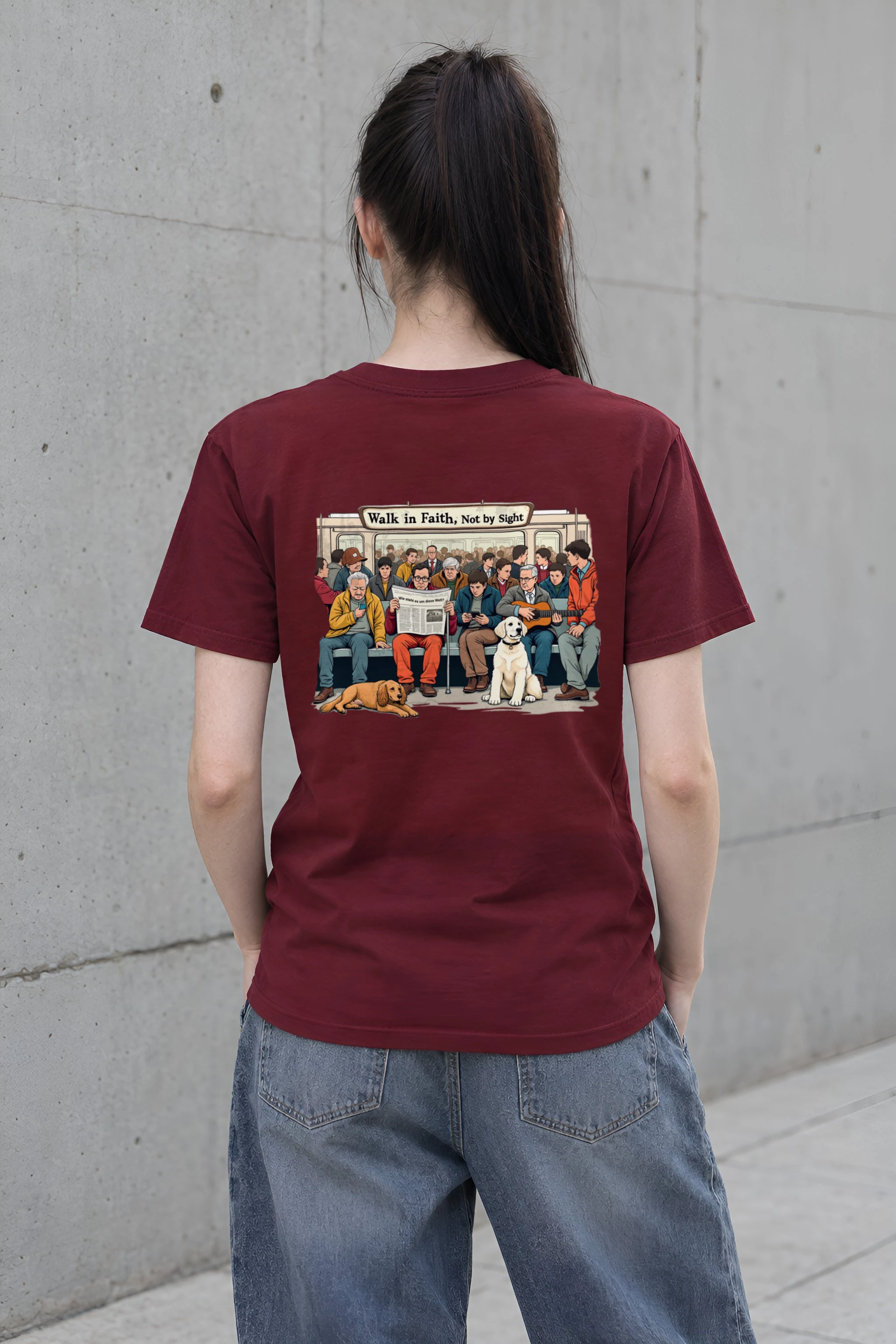 "Walk In Faith" Heavyweight Unisex Crewneck T-shirt