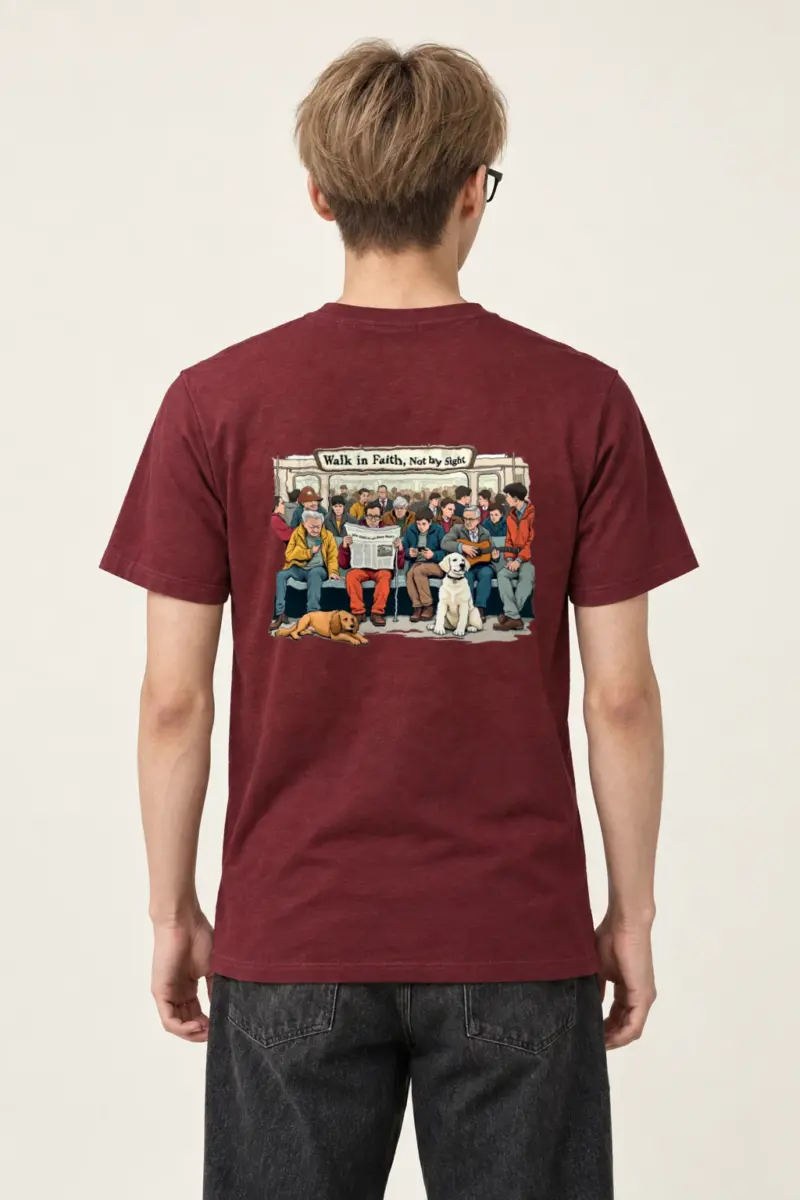 "Walk In Faith" Heavyweight Unisex Crewneck T-shirt | Gildan 5000
