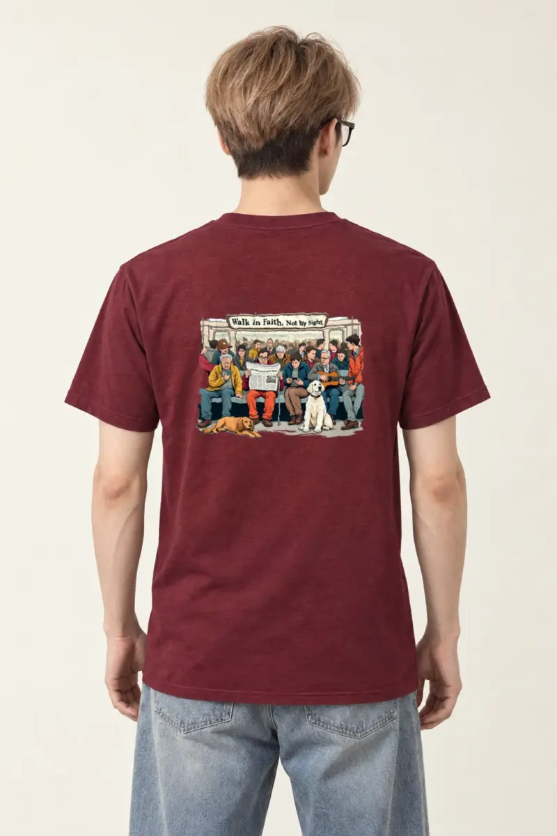 "Walk In Faith" Heavyweight Unisex Crewneck T-shirt