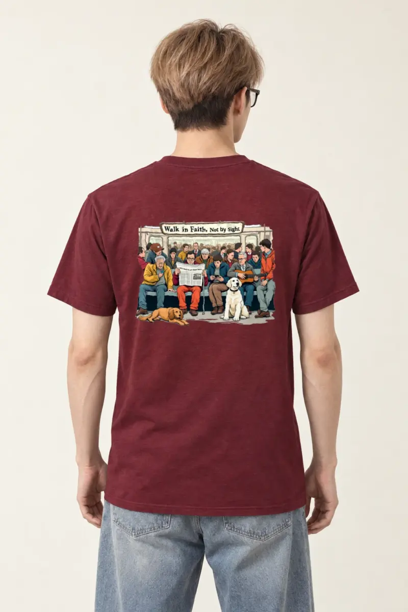 "Walk In Faith" Heavyweight Unisex Crewneck T-shirt