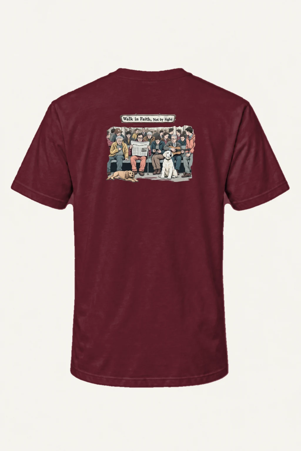 "Walk In Faith" Heavyweight Unisex Crewneck T-shirt | Gildan 5000