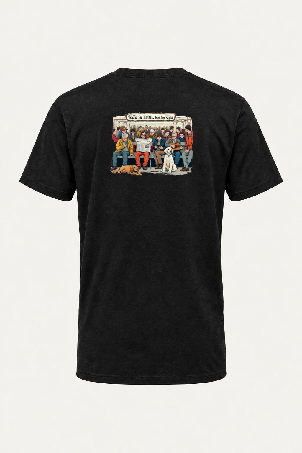 "Walk In Faith" Heavyweight Unisex Crewneck T-shirt | Gildan 5000