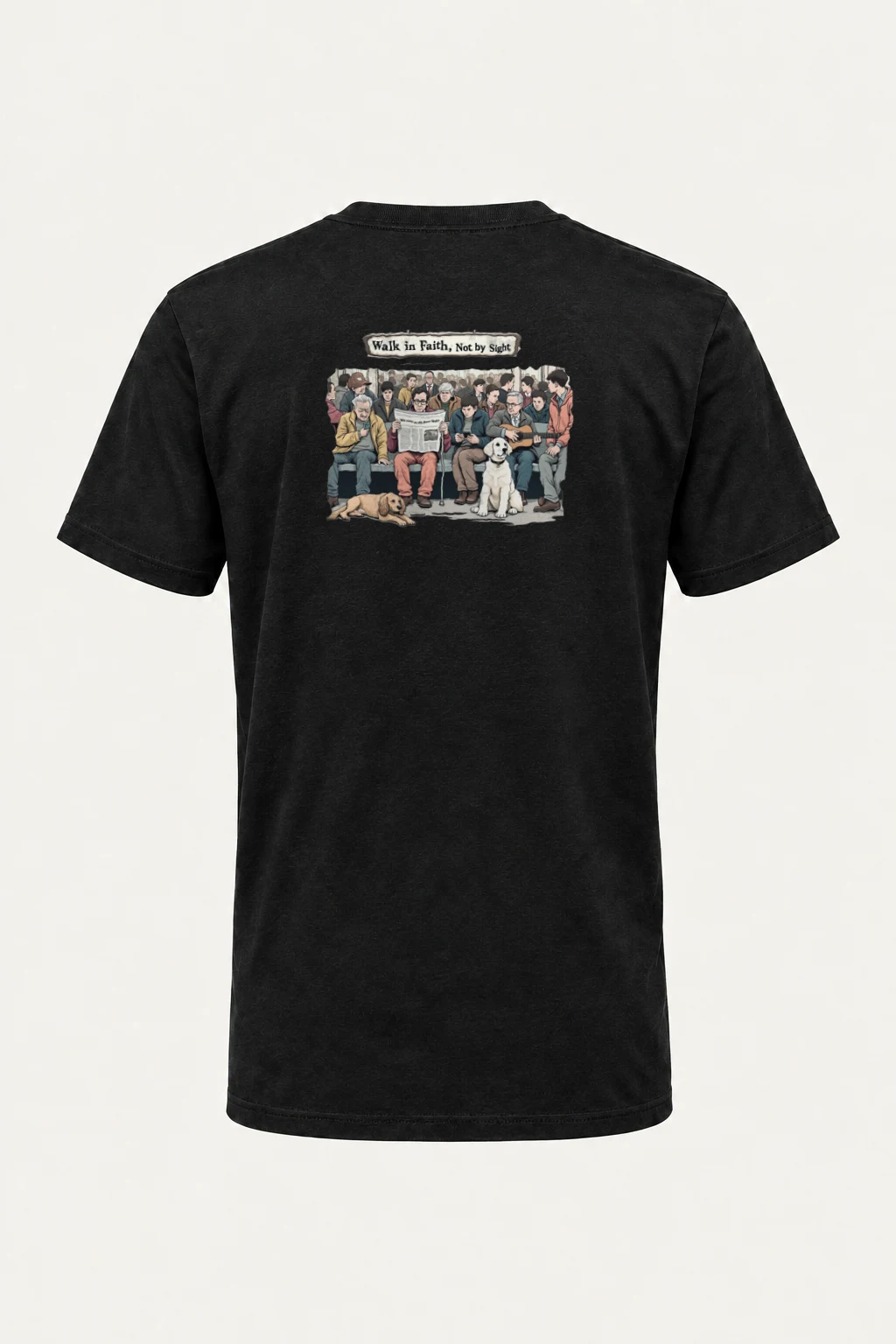 "Walk In Faith" Heavyweight Unisex Crewneck T-shirt | Gildan 5000