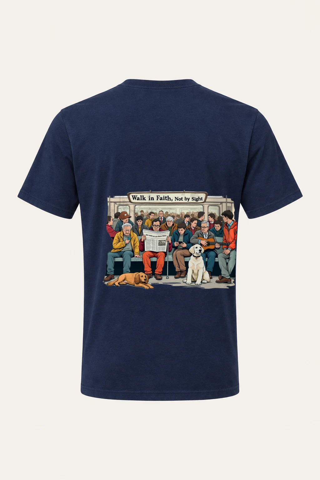 "Walk In Faith" Heavyweight Unisex Crewneck T-shirt | Gildan 5000