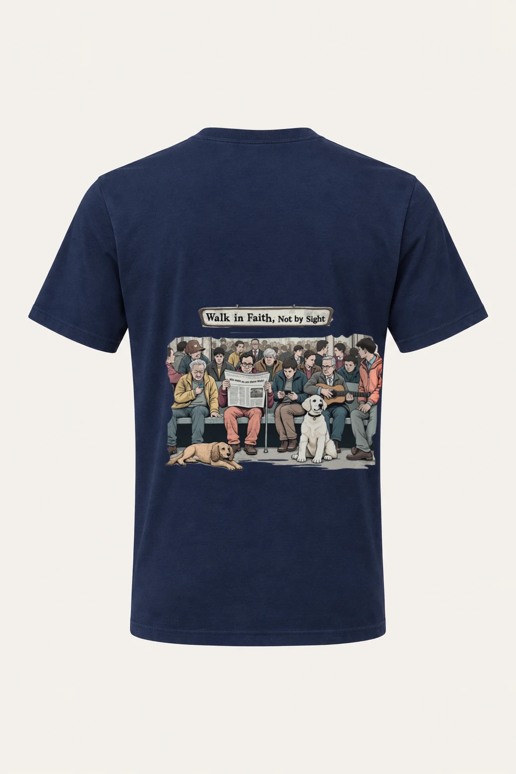 "Walk In Faith" Heavyweight Unisex Crewneck T-shirt | Gildan 5000
