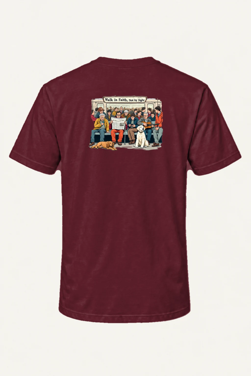 "Walk In Faith" Heavyweight Unisex Crewneck T-shirt | Gildan 5000