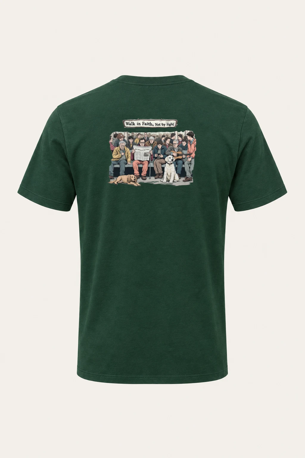 "Walk In Faith" Heavyweight Unisex Crewneck T-shirt | Gildan 5000
