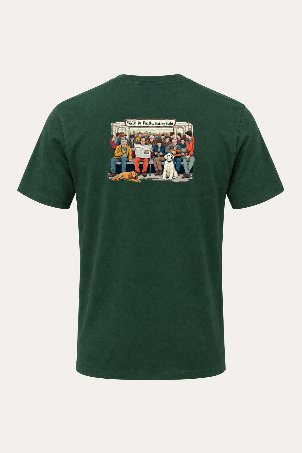 "Walk In Faith" Heavyweight Unisex Crewneck T-shirt | Gildan 5000