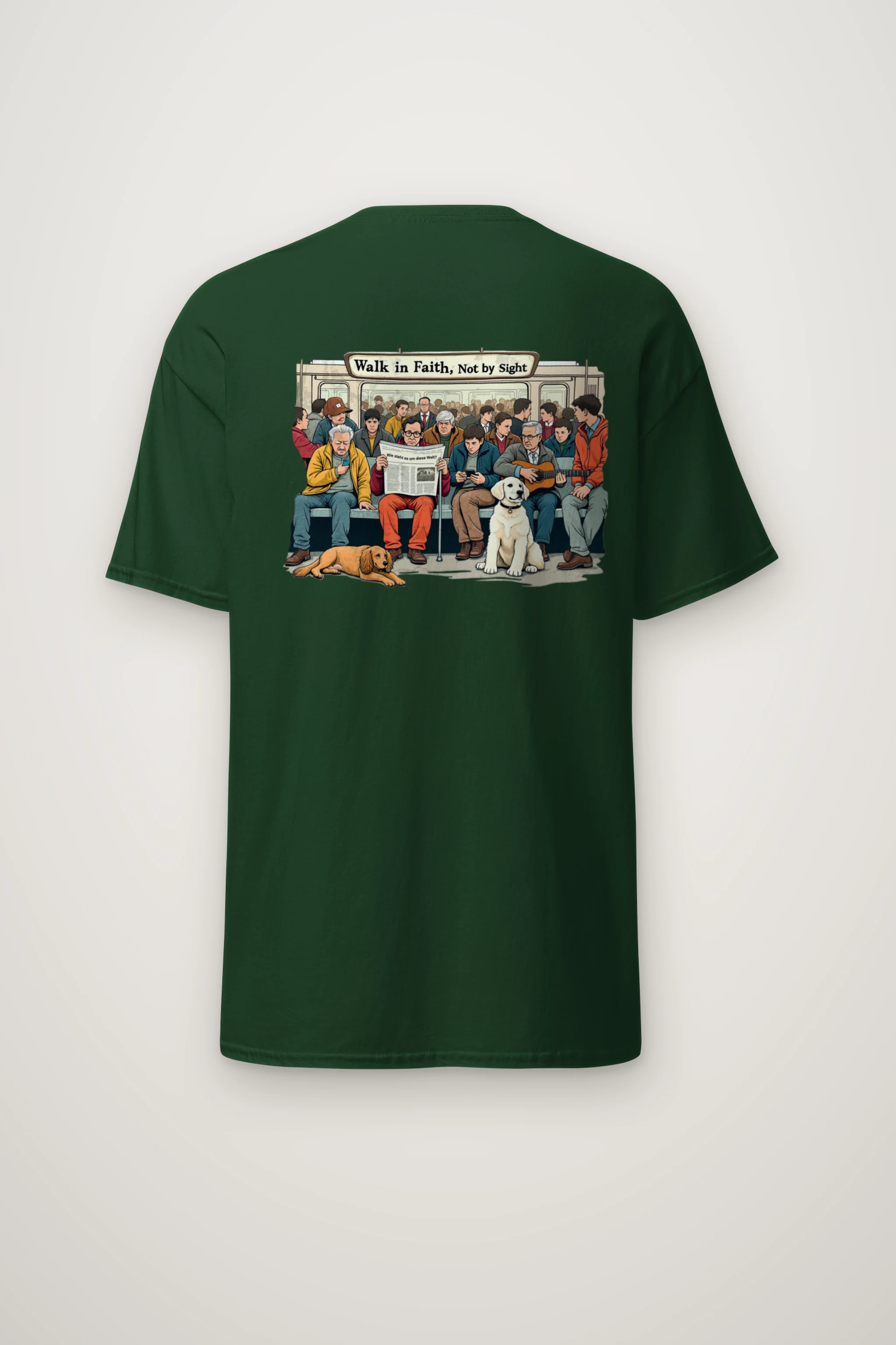 "Walk In Faith" Heavyweight Unisex Crewneck T-shirt