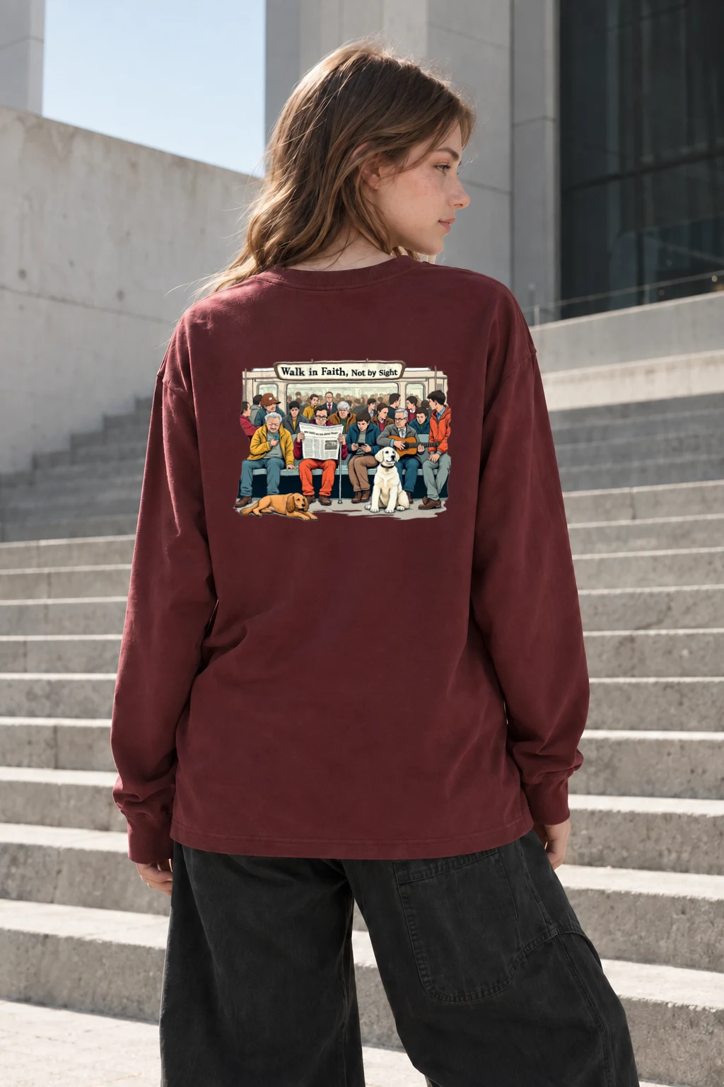 "Walk in Faith" Unisex Longsleeve T-shirt | Gildan 2400