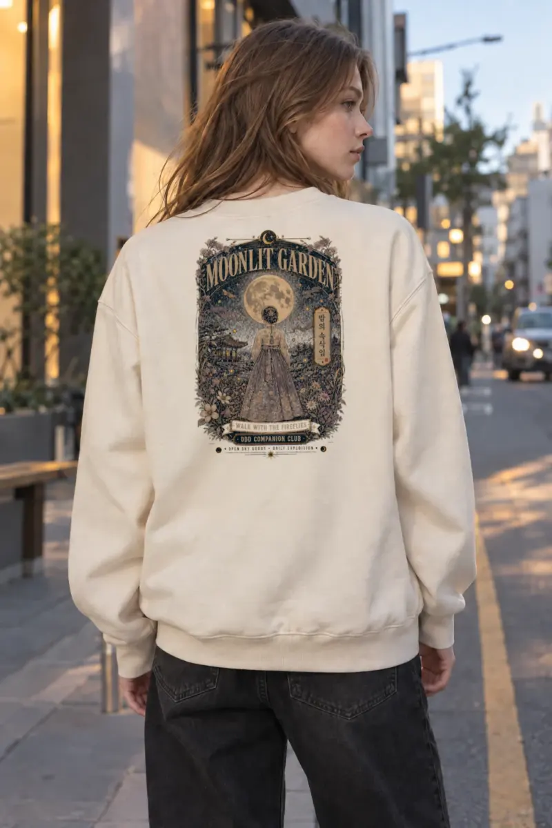 "Walk With The Fireflies" Unisex Sponge Fleece Crewneck Sweatshirt | Bella + Canvas 3901