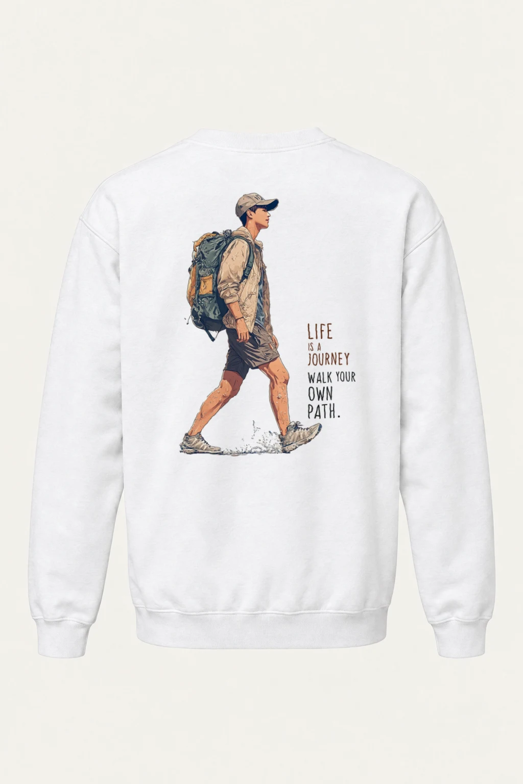 "Walk Your Own Path" Heavy Blend Unisex Crewneck Sweatshirt | Gildan 18000