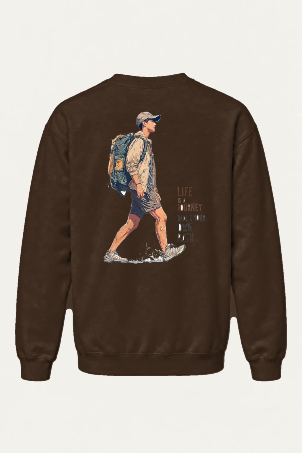 "Walk Your Own Path" Heavy Blend Unisex Crewneck Sweatshirt | Gildan 18000