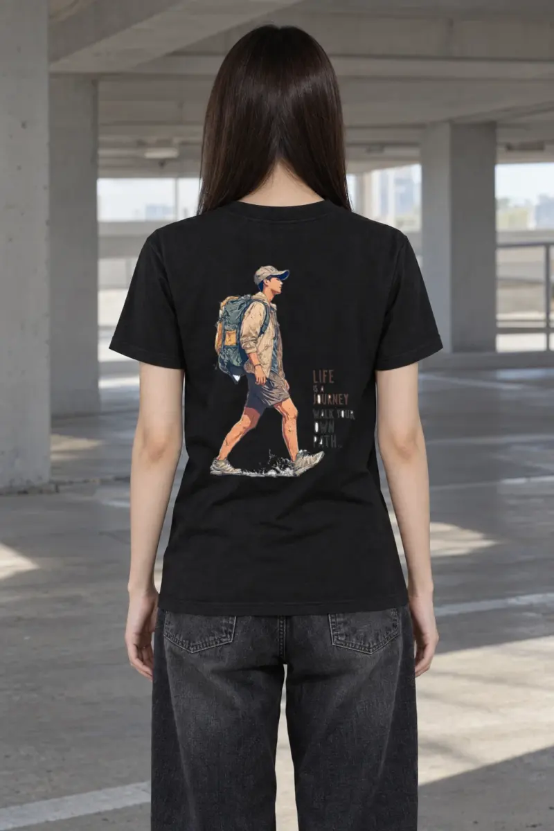 "Walk Your Own Path" Heavyweight Unisex Crewneck T-shirt