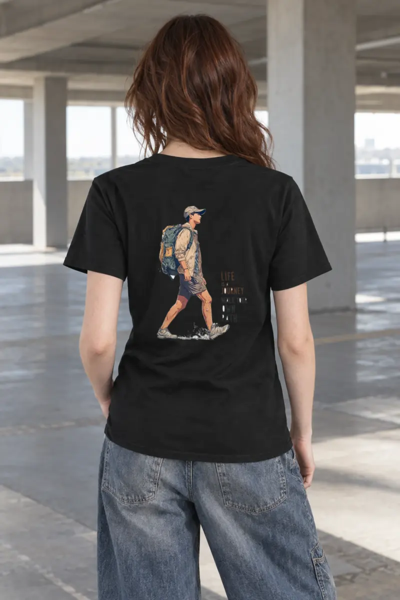 "Walk Your Own Path" Heavyweight Unisex Crewneck T-shirt