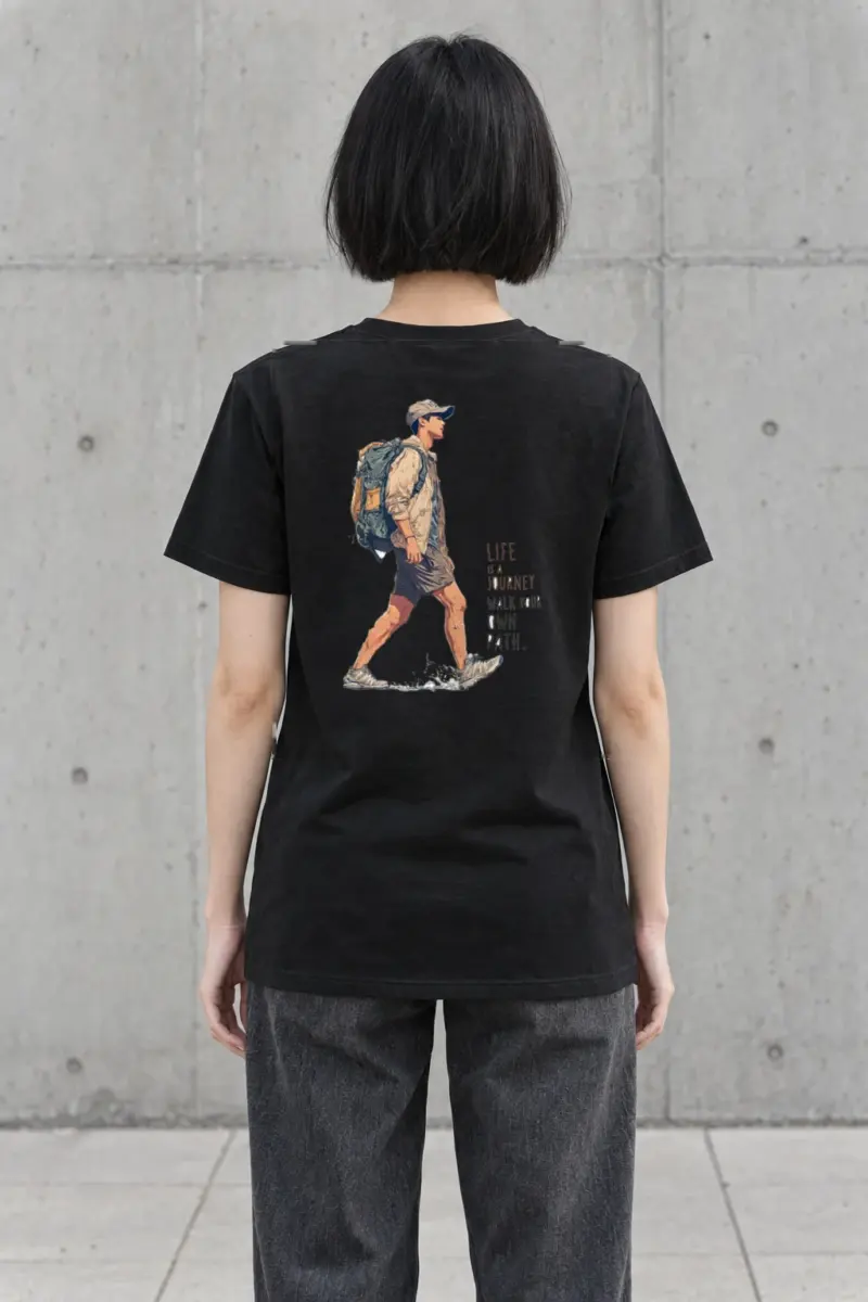 "Walk Your Own Path" Heavyweight Unisex Crewneck T-shirt