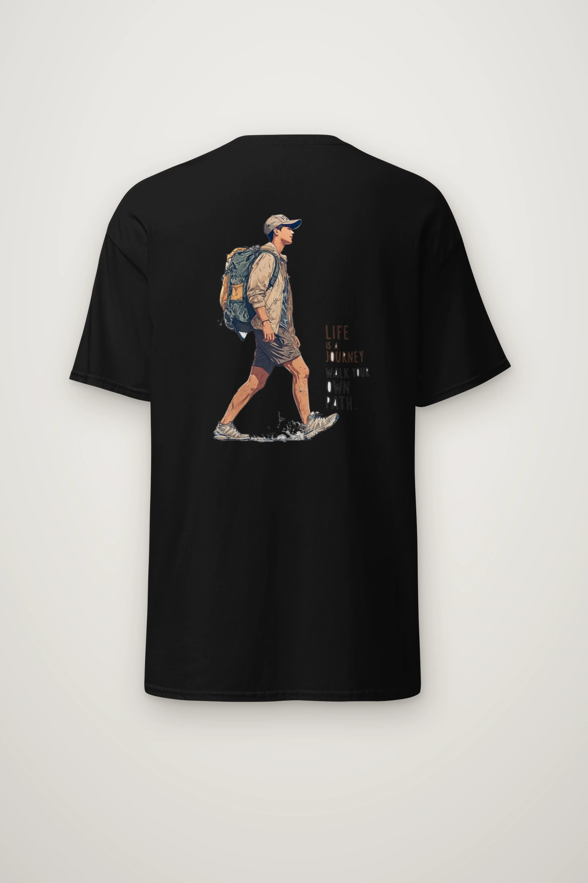 "Walk Your Own Path" Heavyweight Unisex Crewneck T-shirt