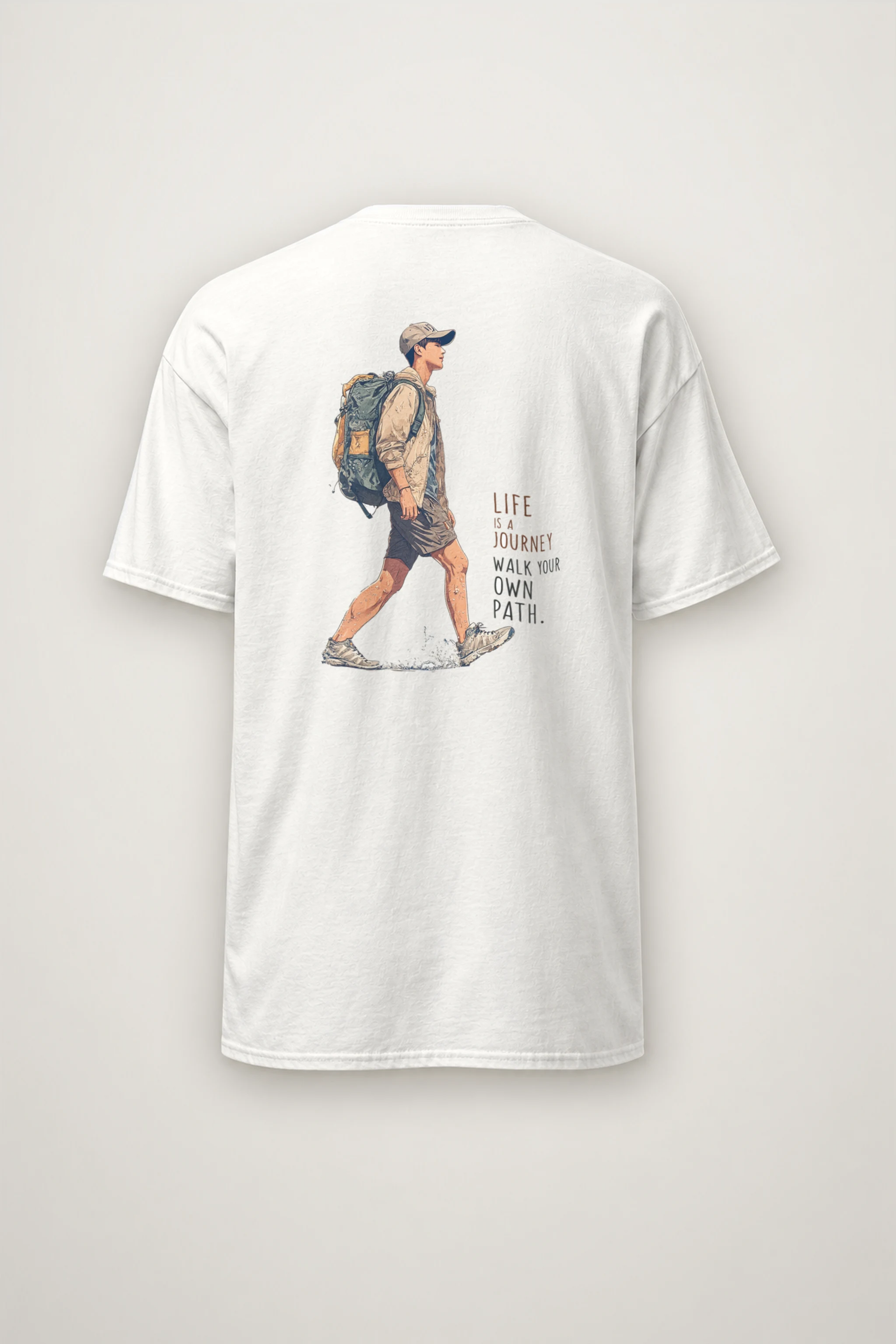 "Walk Your Own Path" Heavyweight Unisex Crewneck T-shirt