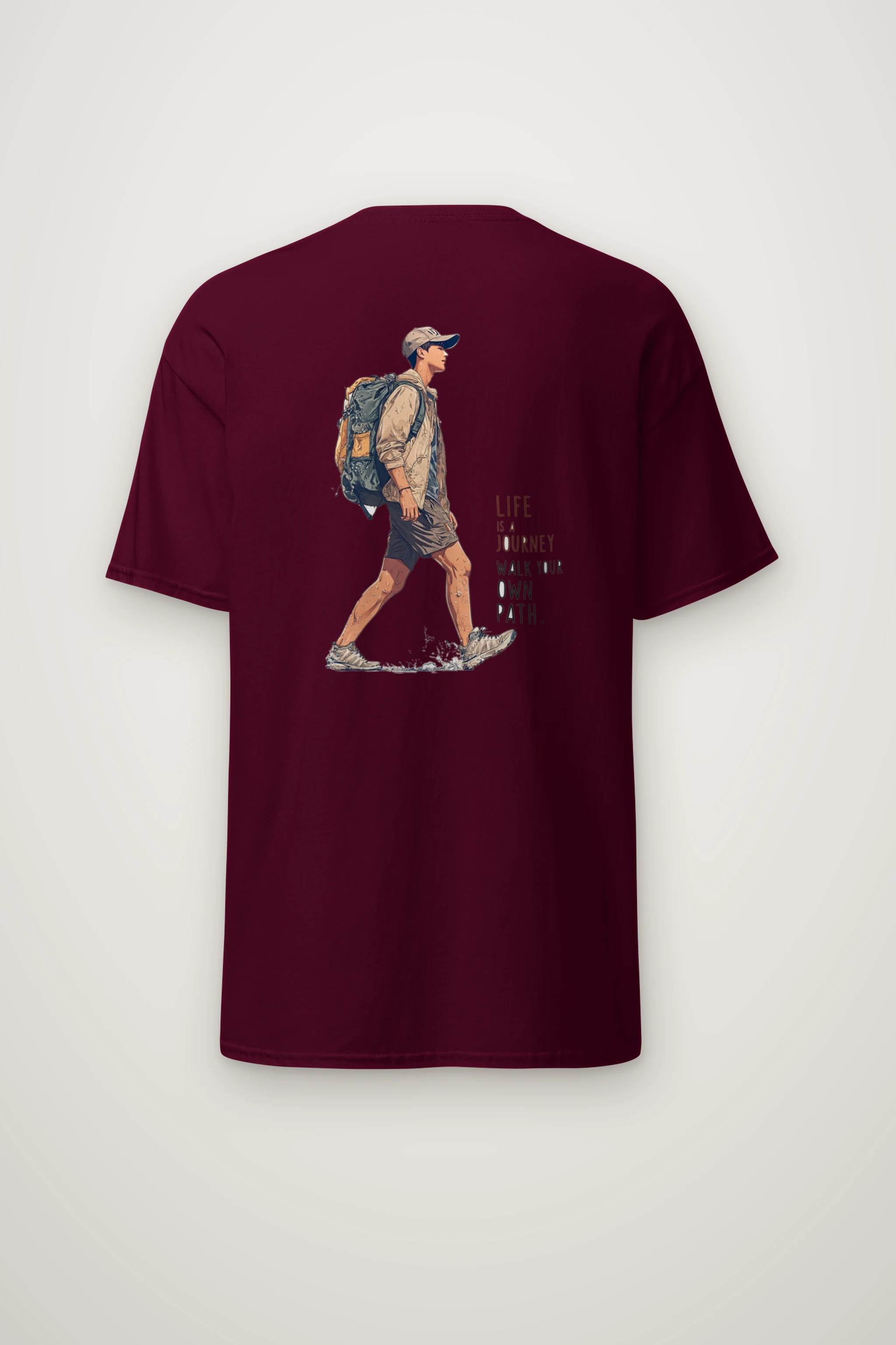 "Walk Your Own Path" Heavyweight Unisex Crewneck T-shirt